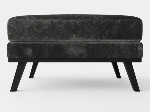 Copenhagen Footstool Velvet 3D Model