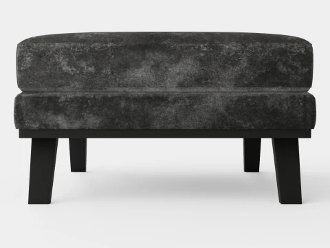 Copenhagen Footstool Velvet 3D Model
