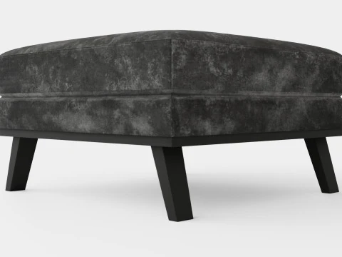 Copenhagen Footstool Velvet 3D Model