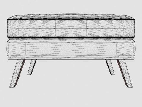 Copenhagen Footstool Velvet Modelo 3D