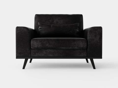 コペンハーゲン ベルベット アームチェア 3Dモデル