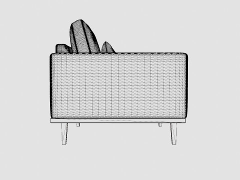 Copenhagen Velvet Armchair Modèle 3D