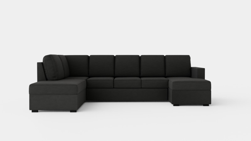 Crazy U Sofa Divan Right 3D Model .c4d .max .obj .3ds .fbx .stl .blend