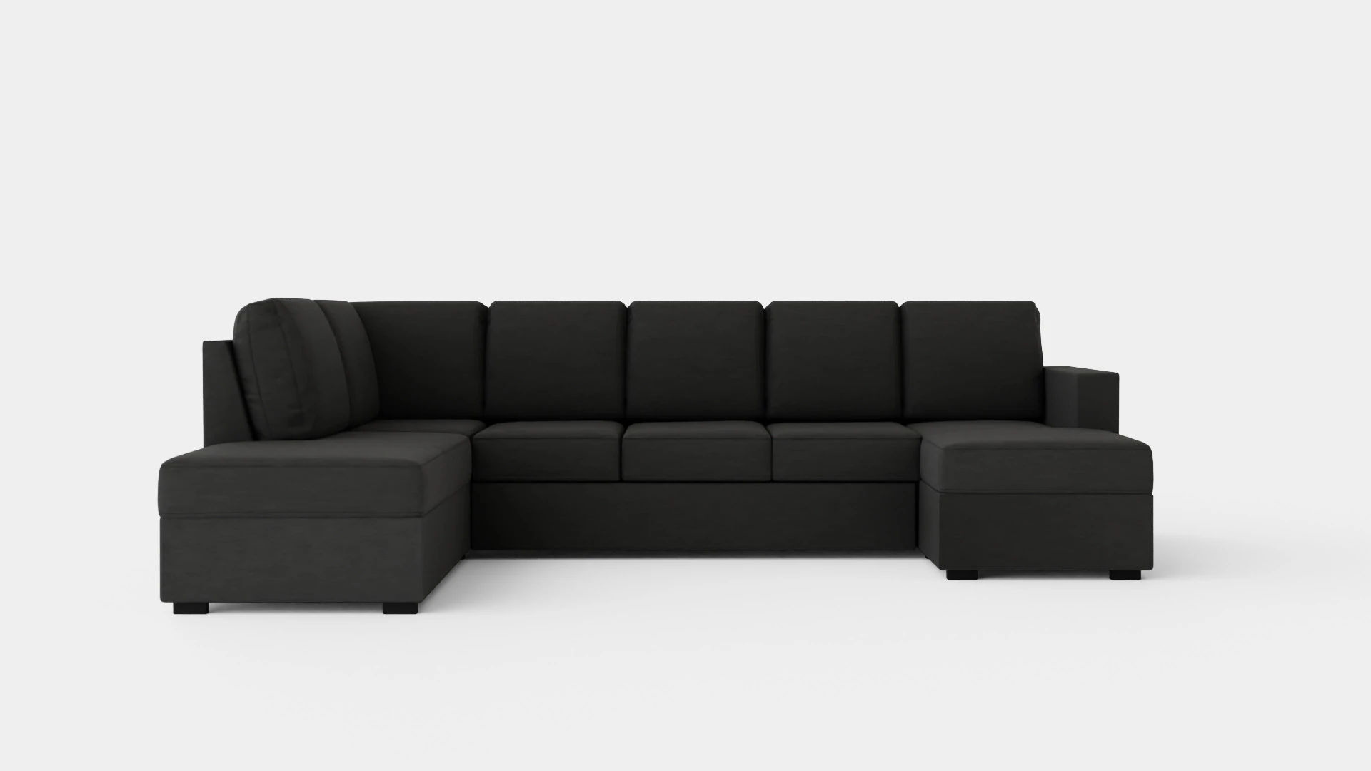 Crazy U Sofa Divan Right 3D Model .c4d .max .obj .3ds .fbx .stl .blend 