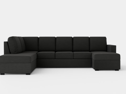 Crazy U Sofa Divan Right 3D-Modell