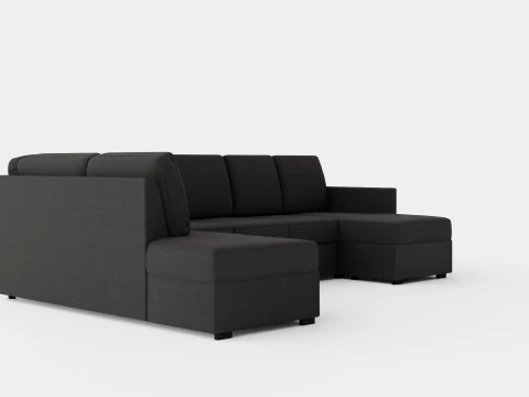 Crazy U Sofa Divan Right 3D Model