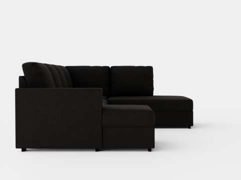 Crazy U Sofa Large Divan Left Anthracite 3D Model