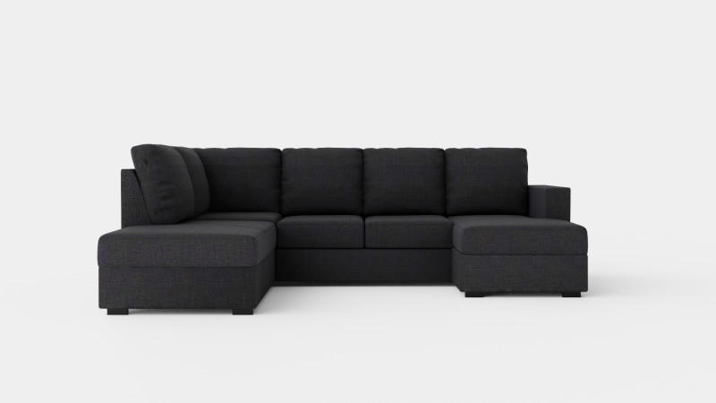 Crazy U Sofa Large Divan Right 3D Model .c4d .max .obj .3ds .fbx .stl .blend