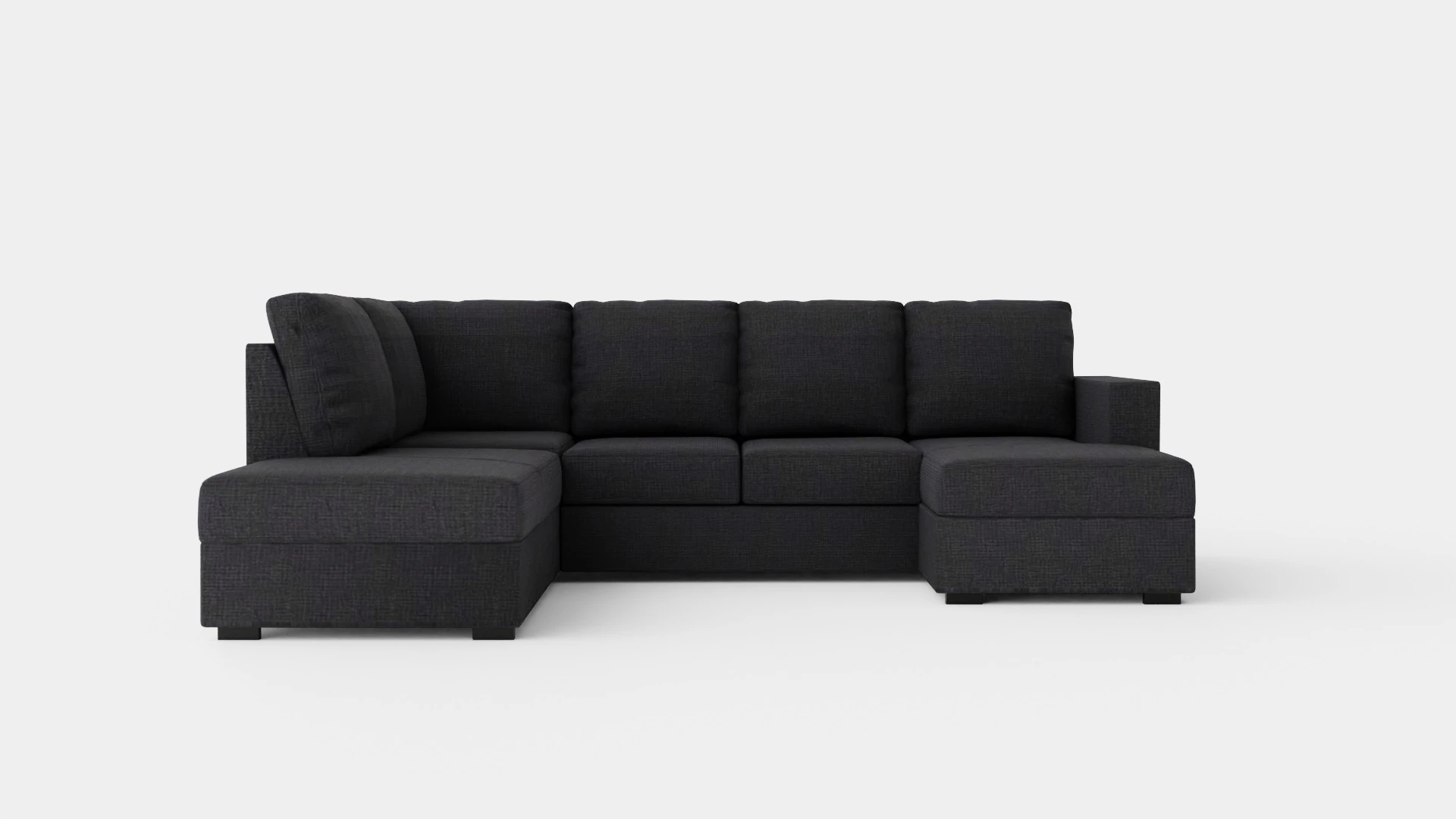 Crazy U Sofa Large Divan Right 3D Model .c4d .max .obj .3ds .fbx .stl .blend 