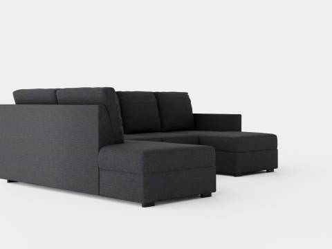 Crazy U Sofa Large Divan Right 3D Model