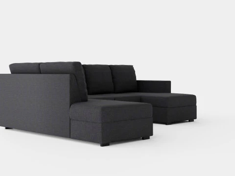 Crazy U Sofa Large Divan Right 3D Model