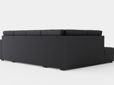 Crazy U Sofa Large Divan Right 3D Model