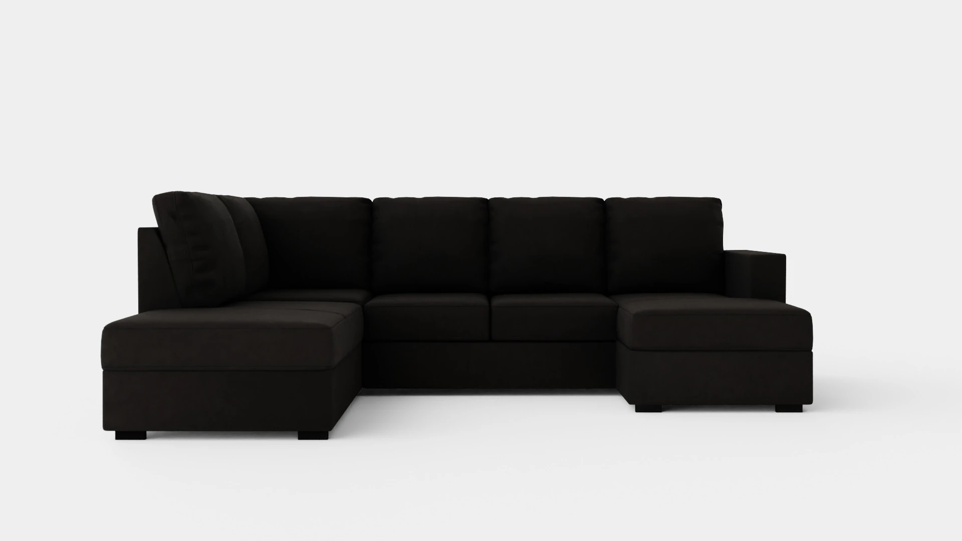 Crazy U Sofa Large Divan Right Anthracite 3D Model .c4d .max .obj .3ds .fbx .stl .blend