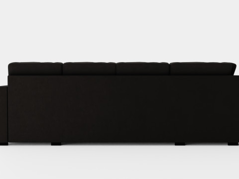 Crazy U Sofa Large Divan Right Anthracite 3D-Modell