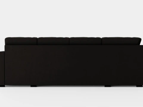 Crazy U Sofa Large Divan Right Anthracite 3D Model