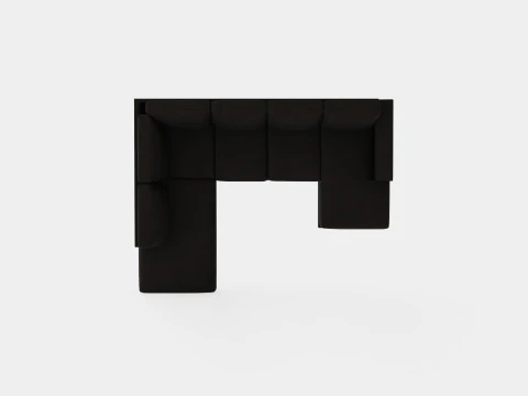 Crazy U Sofa Large Divan Right Anthracite 3D Model