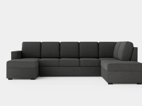 クレイジー U ソファ Xl ディバン 左 3Dモデル