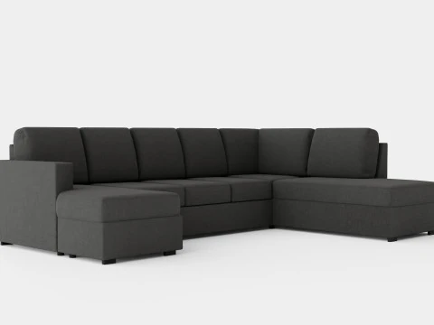 Crazy U Sofa Xl Divan Left 3D Model