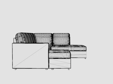 Crazy U Sofa Xl Divan Left 3D Model