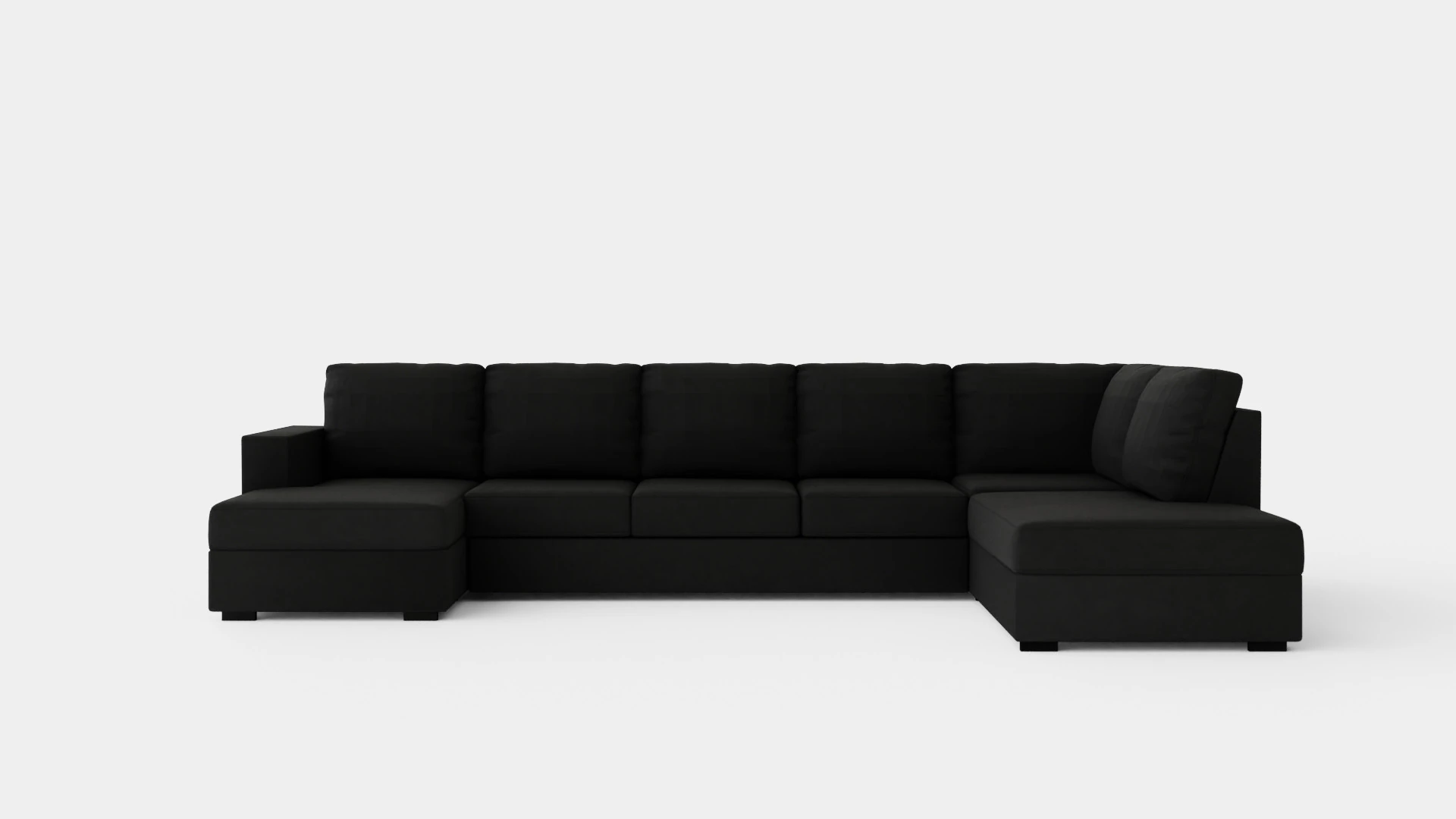 Crazy U Sofa Xl Divan Left Dark Gray 3D Model .c4d .max .obj .3ds .fbx .stl .blend 