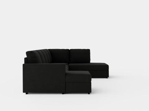 Crazy U Sofa Xl Divan Left Dark Gray Model 3D