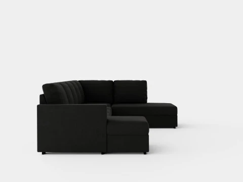 Crazy U Sofa Xl Divan Left Dark Gray 3D Model
