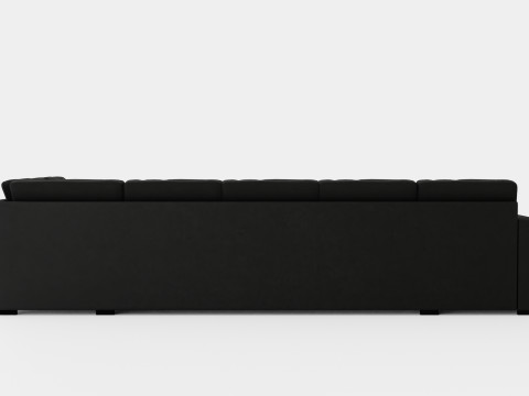 Crazy U Sofa Xl Divan Left Dark Gray Model 3D