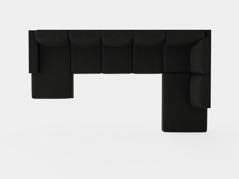 Crazy U Sofa Xl Divan Left Dark Gray Model 3D