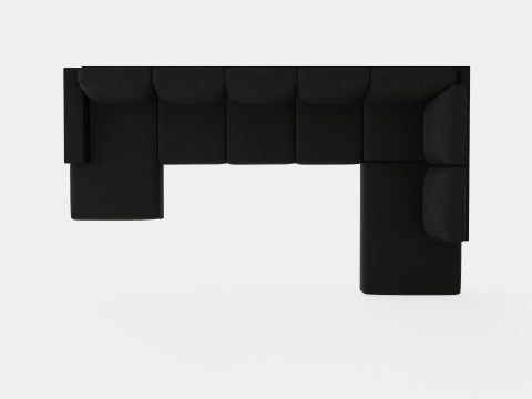 Crazy U Sofa Xl Divan Left Dark Gray 3D Model