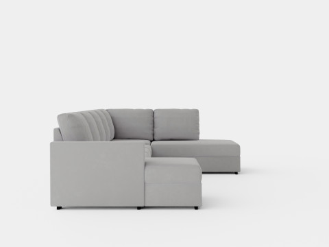 Crazy U Sofa Xl Divan Left Light Gray Modèle 3D