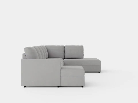 Crazy U Sofa Xl Divan Left Light Gray 3D Model