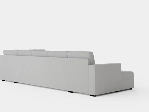 Crazy U Sofa Xl Divan Left Light Gray 3D Model