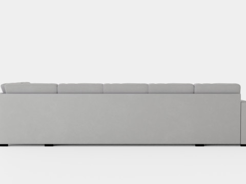 Crazy U Sofa Xl Divan Left Light Gray Modèle 3D