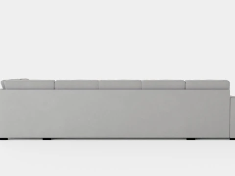 Crazy U Sofa Xl Divan Left Light Gray 3D Model