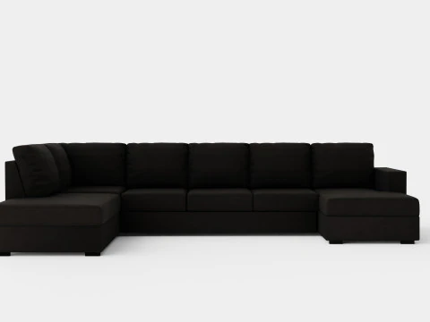 Crazy U Sofa Xl Divan Derecha Antracita Modelo 3D