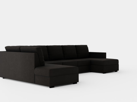 Crazy U Sofa Xl Divan Right Anthracite Model 3D