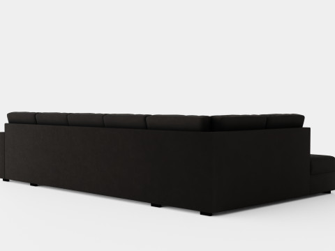 Crazy U Sofa Xl Divan Right Anthracite Model 3D