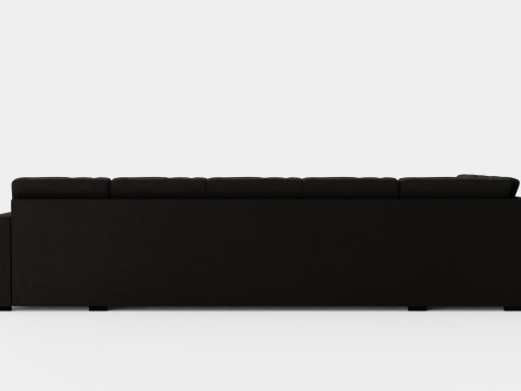Crazy U Sofa Xl Divan Right Anthracite Model 3D