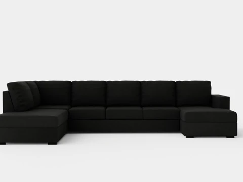 Crazy U Sofa Xl Divan Right Dark Gray 3D Model