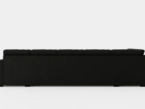 Crazy U Sofa Xl Divan Right Dark Gray 3D Модель