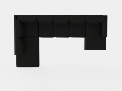 Crazy U Sofa Xl Divan Right Dark Gray 3D Модель
