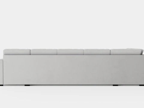 Crazy U Sofa Xl Divan Right Light Gray 3D Model