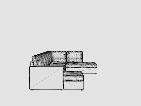 Crazy U Sofa Xxl Divan Left Model 3D