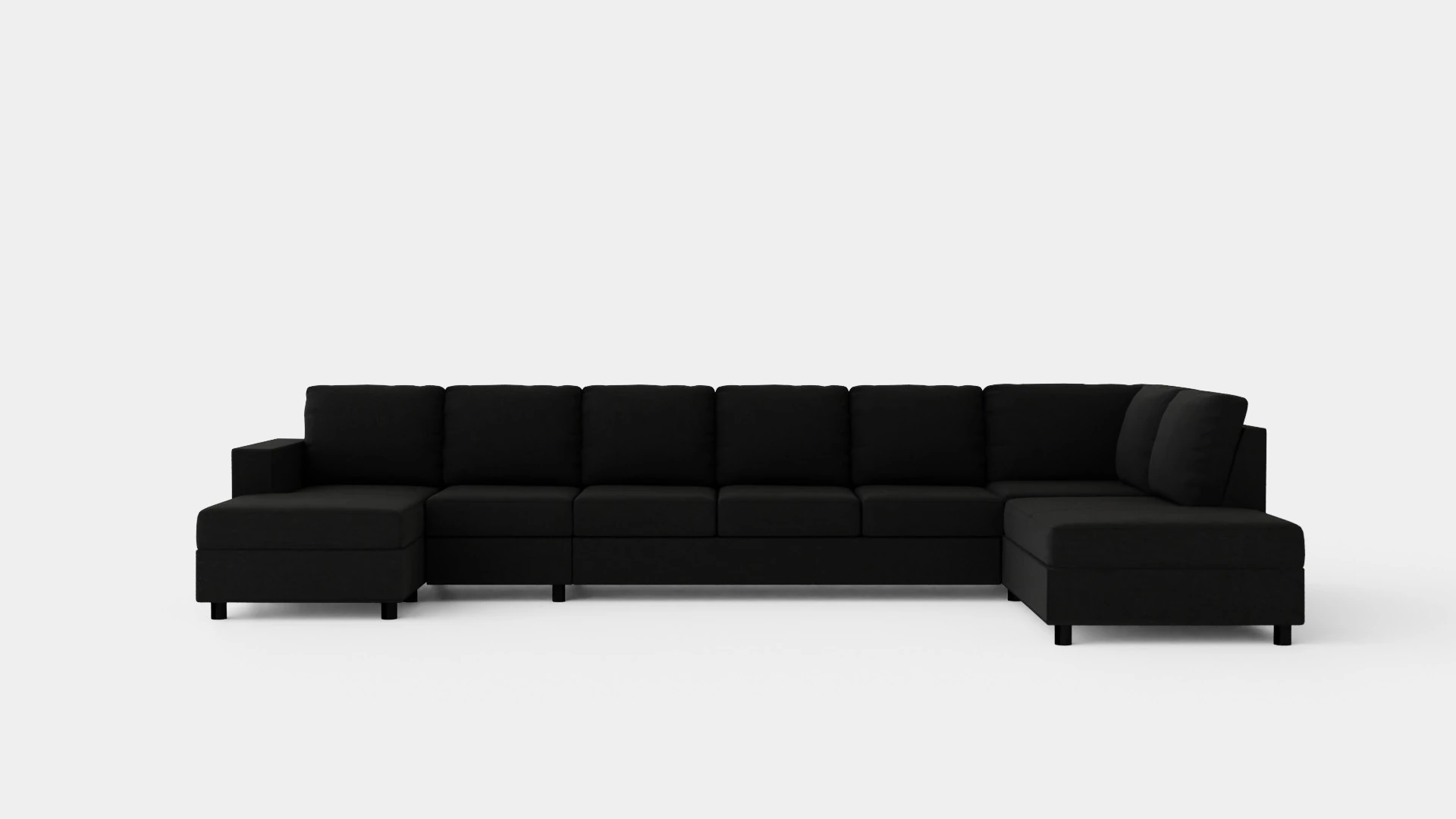 Crazy U Sofa Xxl Divan Left Anthracite 3D Model .c4d .max .obj .3ds .fbx .stl .blend