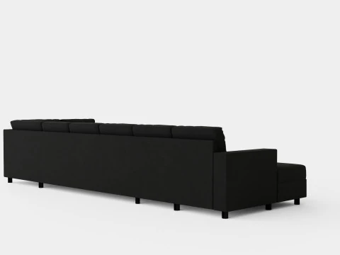 Crazy U Sofa Xxl Divan Left Anthracite 3D Model