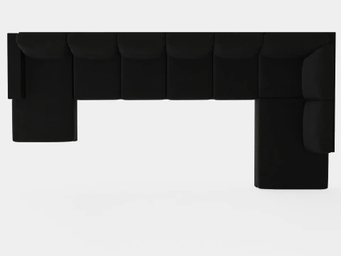Crazy U Sofa Xxl Divan Left Anthracite 3D Model
