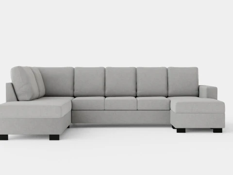 Crazy U 沙发加大号沙发床右侧 3D 模型