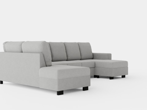 Crazy U Sofa Xxl Divan Right Modello 3D