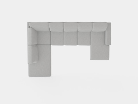 Crazy U Sofa Xxl Divan Right Modello 3D