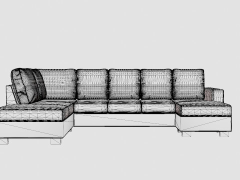 Crazy U Sofa Xxl Divan Right Modello 3D